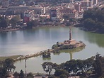 Detail of statue in lake anosy in Antananarivo Madagascar 2013 ...