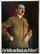 Poster of Hitler standing with the headline "Ein Volk, ein Reich, ein ...