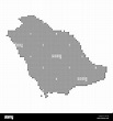 Mapa con dot - Arabia Saudí . Plantilla para tu diseño Imagen Vector de ...