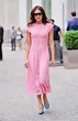 Victoria Beckham Pink Dress in NYC 2018 | POPSUGAR Fashion Photo 3