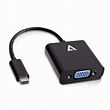 V7 USB Video Adapter USB-C Male to VGA Female, Black - Walmart.com ...