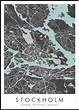 Map of Stockholm Poster nr.2 - Posteryard Deutschland