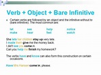 bare infinitive - Liberal Dictionary | Main verbs, Nouns grammar ...