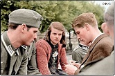 Colorized photo of White Rose members Hans Scholl, Sophie Scholl, and ...