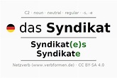 Declension German "Syndikat" - All cases of the noun, plural, article ...