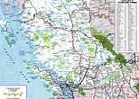 BC map. Free road map of BC province, Canada with cities and towns