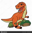 Dinosaurio Del Personaje De Dibujos Animados Ilustraciones Stock Images