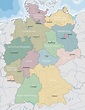 Regioni Germania Cartina Politica In Italiano