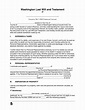 Free Washington Last Will and Testament Template - PDF | Word – eForms