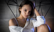 Wallpaper : women, face, Vladimir Nikolaev, brunette, portrait 2400x1459 - Motta123 - 1240553 ...