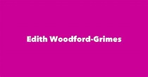 Edith Woodford-Grimes - Spouse, Children, Birthday & More