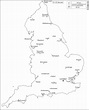 Inglaterra Mapa gratuito, mapa mudo gratuito, mapa en blanco gratuito ...