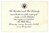 Lot Detail - Very Last White House Invitation for the Kennedy ...