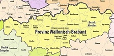 Carte de la province du Brabant wallon