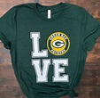 Green Bay Packers tee Love Green Bay Packers t-shirt sports | Etsy