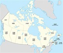 Canadian Prefixes & Zones by Province or Territory