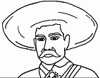 Dibujos de Emiliano Zapata 1 para Colorear para Colorear, Pintar e ...