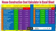 House Construction Cost Calculator Excel Sheet Free Download. Best ...