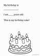 Birthday Cake: Español ELE hojas de trabajo pdf & doc