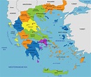 Mapa de Grecia - mapas políticos y físicos. Para estudiantes y turistas ⚓