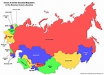 Mappa di unione Sovietica unione Sovietica sulla mappa (Europa dell'Est ...