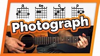 Photograph Guitar Tutorial (Ed Sheeran) Easy Chords Guitar Lesson - YouTube