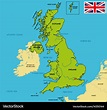 Political map of united kingdom with regions Vector Image