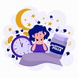 Ilustración del concepto de insomnio | Vector Gratis