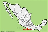 Acapulco location on the Mexico map - Ontheworldmap.com