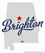 Map of Brighton, AL, Alabama