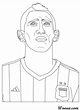 Angel Di Maria coloring page at PSG to print and color