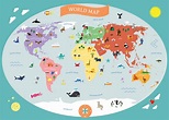 The world map for kids | Behance
