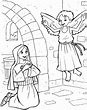 La Anunciacion Del Angel A Maria Sketch Coloring Page