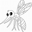 página para colorear de mosquitos para niños ideal para principiantes ...