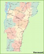 Map Of Vermont With Cities And Towns - Island Maps