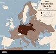 Tercer Reich en su mayor medida en 1942. Mapa de la Alemania Nazi en ...