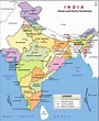 List of 28 States and Capitals & 8 Union Territories on Map of India