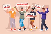 protesta contra el concepto de racismo - Descargar Vectores Gratis ...