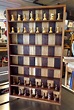 Made a vertical chess board. It hangs on the wall so my jerk cat can't ...