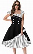 Vestido De Bolinha Anos 60 Baile Retro Vintage Pinup Plus Size Bola ...