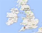 Exeter on UK Map