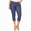 Luxury Divas - Plus Size Womens 5 Pocket Jean Capri Leggings - Walmart ...