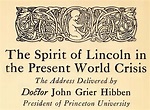 John Grier Hibben (1861-1933) — Log College Press