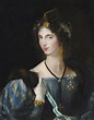 Maria Theresia of Savoy wearing gold, diamond, and pearl jewelry ...