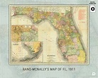 Rand-mcnally's Map of FL 1911 20X15 Digital Download - Etsy