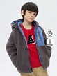 兒童裝|仿羊羔絨雙面穿保暖連帽外套-煙灰色 | Gap台灣官方網站