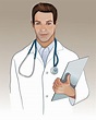 Illustration of a Doctor. | Medical drawings, Doctor drawing, Anime ...