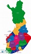 Finlândia regiões do mapa - Finlândia províncias mapa (Norte da Europa ...