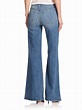 Lyst - Mother The Roller High-rise Flared Jeans in Blue