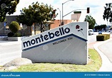 MONTEBELLO, CALIFORNIA - 12 MAR 2021: Welcome To Montebello Sign in the ...